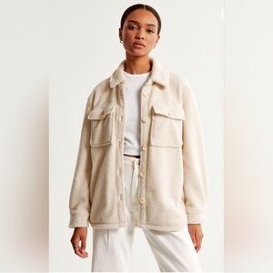 Abercrombie & Fitch Cream Teddy Jacket